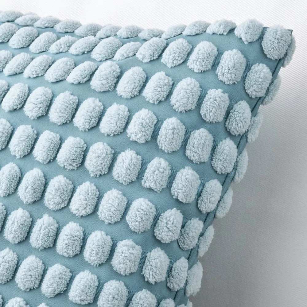 Textured Dot Throw Cushion Cover in Blue